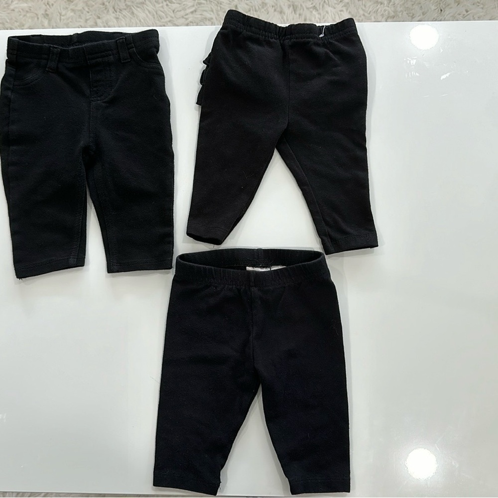 Bundle of black baby pants